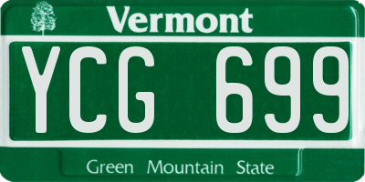 VT license plate YCG699