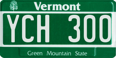 VT license plate YCH300