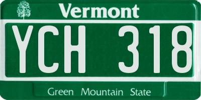 VT license plate YCH318