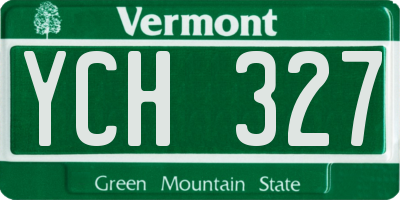 VT license plate YCH327