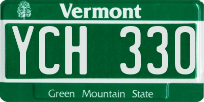 VT license plate YCH330