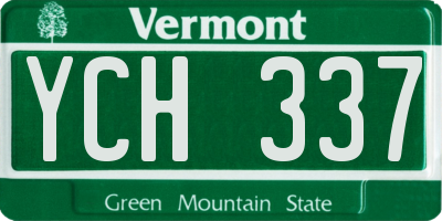 VT license plate YCH337