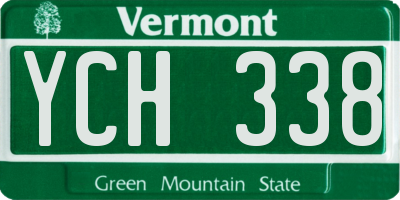 VT license plate YCH338