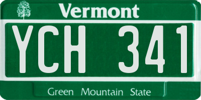 VT license plate YCH341