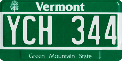 VT license plate YCH344