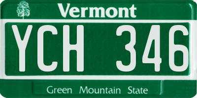 VT license plate YCH346