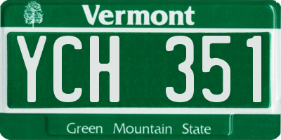 VT license plate YCH351
