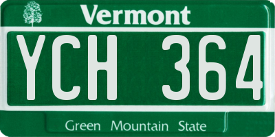 VT license plate YCH364