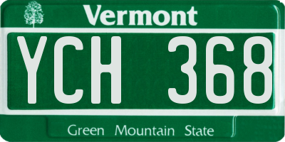 VT license plate YCH368
