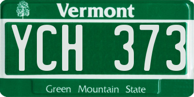 VT license plate YCH373
