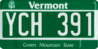 VT license plate YCH391