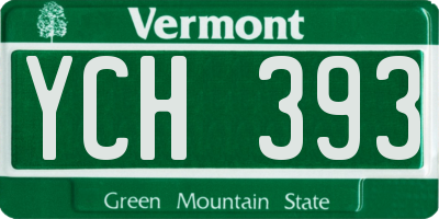 VT license plate YCH393