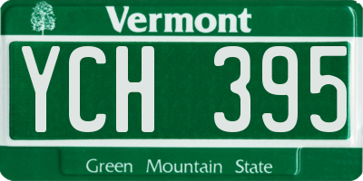 VT license plate YCH395