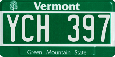 VT license plate YCH397
