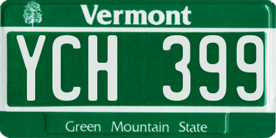 VT license plate YCH399