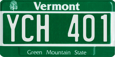VT license plate YCH401