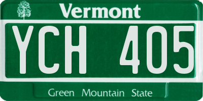 VT license plate YCH405