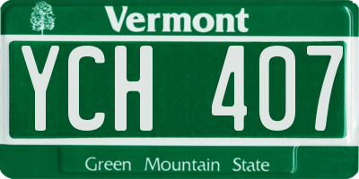 VT license plate YCH407