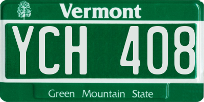 VT license plate YCH408