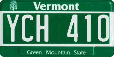 VT license plate YCH410
