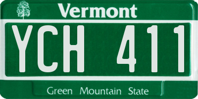 VT license plate YCH411