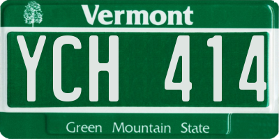 VT license plate YCH414