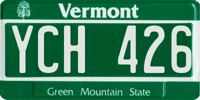 VT license plate YCH426