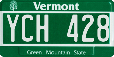 VT license plate YCH428