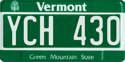 VT license plate YCH430