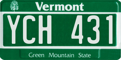 VT license plate YCH431