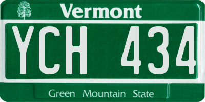 VT license plate YCH434