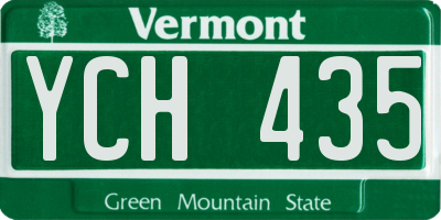 VT license plate YCH435