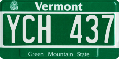 VT license plate YCH437