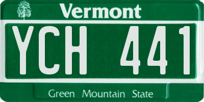 VT license plate YCH441