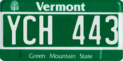 VT license plate YCH443