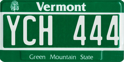 VT license plate YCH444