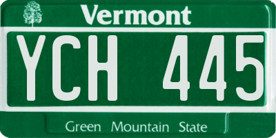 VT license plate YCH445