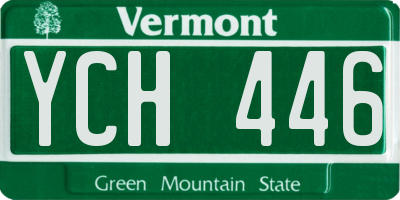 VT license plate YCH446