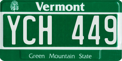 VT license plate YCH449