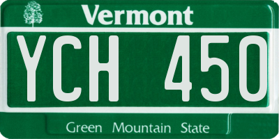 VT license plate YCH450