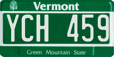 VT license plate YCH459