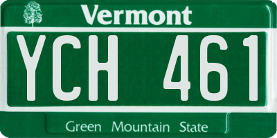 VT license plate YCH461