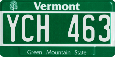 VT license plate YCH463