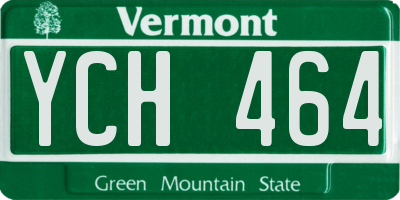 VT license plate YCH464