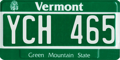 VT license plate YCH465