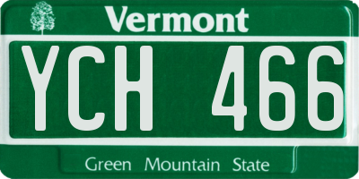 VT license plate YCH466