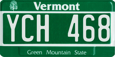 VT license plate YCH468
