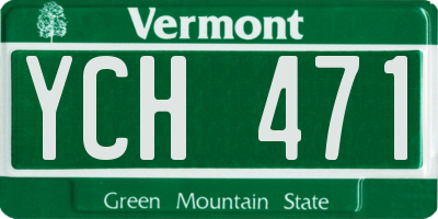 VT license plate YCH471