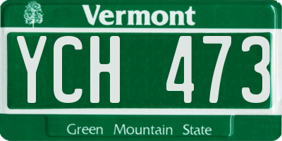 VT license plate YCH473
