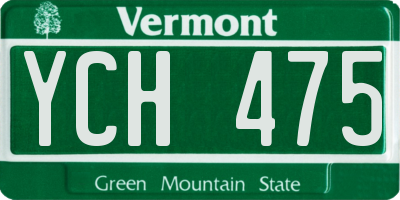 VT license plate YCH475